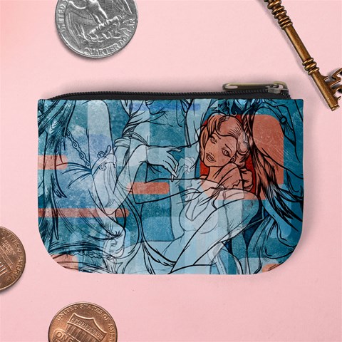 Retro Girls Mini Coin Purse from ArtsNow.com Back