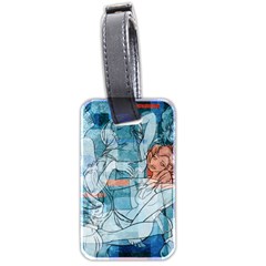 Retro Girls Luggage Tag (two sides) from ArtsNow.com Front