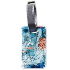 Retro Girls Luggage Tag (two sides) from ArtsNow.com Back