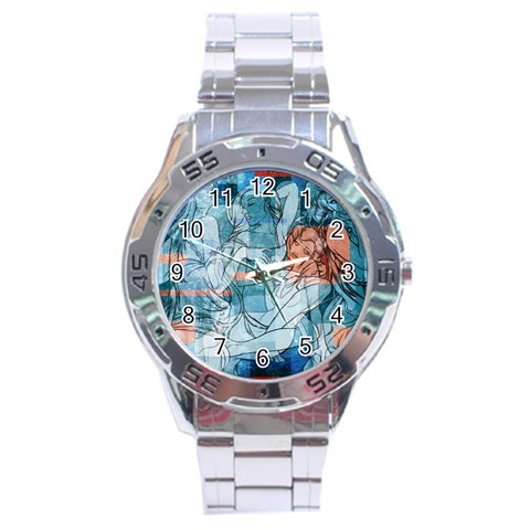 Retro Girls Stainless Steel Analogue Men’s Watch from ArtsNow.com Front