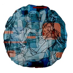 Retro Girls 18  Premium Flano Round Cushion  from ArtsNow.com Front