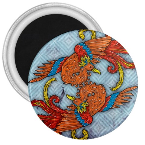 Chinese Phoenix 3  Magnet from ArtsNow.com Front