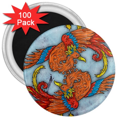 Chinese Phoenix 3  Magnet (100 pack) from ArtsNow.com Front