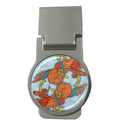 Chinese Phoenix Money Clip (Round) from ArtsNow.com Front