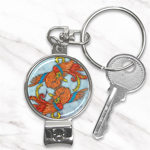 Chinese Phoenix Nail Clippers Key Chain from ArtsNow.com Front