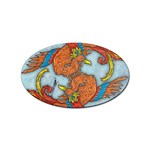 Chinese Phoenix Sticker Oval (10 pack)