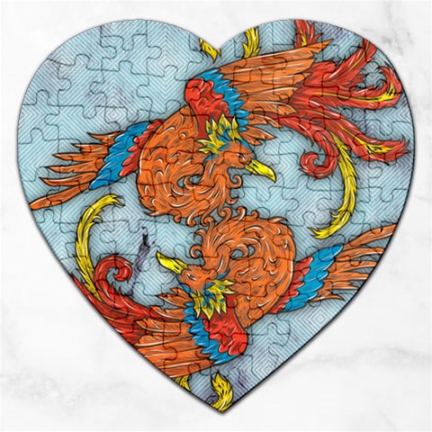 Chinese Phoenix Jigsaw Puzzle (Heart) from ArtsNow.com Front