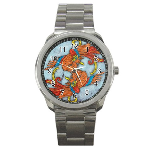 Chinese Phoenix Sport Metal Watch from ArtsNow.com Front