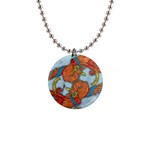 Chinese Phoenix 1  Button Necklace