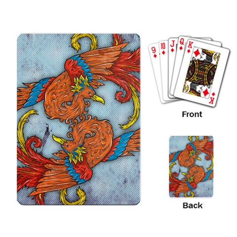 Chinese Phoenix Playing Cards Single Design from ArtsNow.com Back