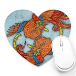 Chinese Phoenix Heart Mousepad