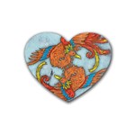 Chinese Phoenix Rubber Coaster (Heart)