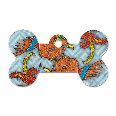 Chinese Phoenix Dog Tag Bone (One Side) from ArtsNow.com Front