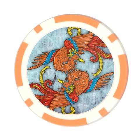 Chinese Phoenix Poker Chip Card Guard from ArtsNow.com Front