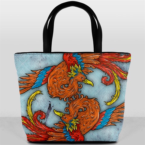 Chinese Phoenix Bucket Bag from ArtsNow.com Back