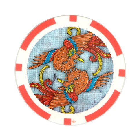 Chinese Phoenix Poker Chip Card Guard (10 pack) from ArtsNow.com Front