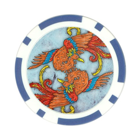 Chinese Phoenix Poker Chip Card Guard (10 pack) from ArtsNow.com Front