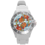 Chinese Phoenix Round Plastic Sport Watch Large