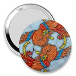 Chinese Phoenix 3  Handbag Mirror