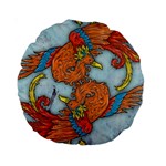 Chinese Phoenix 15  Premium Round Cushion 