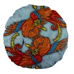 Chinese Phoenix 18  Premium Round Cushion 