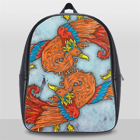 Chinese Phoenix School Bag (XL) from ArtsNow.com Front