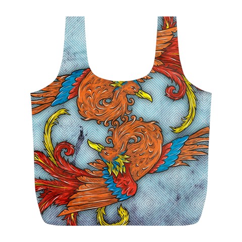 Chinese Phoenix Full Print Recycle Bag (L) from ArtsNow.com Front