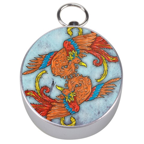 Chinese Phoenix Silver Compass from ArtsNow.com Front