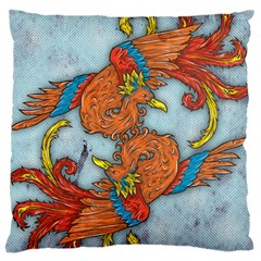 Chinese Phoenix Large Flano Cushion Case (Two Sides) from ArtsNow.com Back