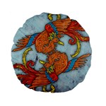 Chinese Phoenix 15  Premium Flano Round Cushion 