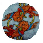 Chinese Phoenix 18  Premium Flano Round Cushion 