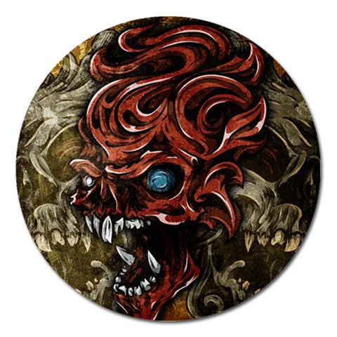 Beyond Skulls Magnet 5  (Round) from ArtsNow.com Front