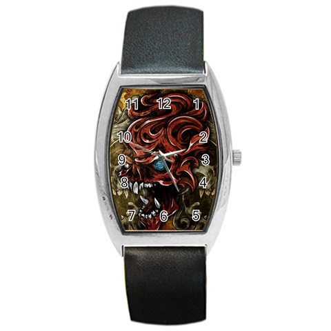 Beyond Skulls Barrel Style Metal Watch from ArtsNow.com Front