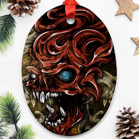 Beyond Skulls Oval Ornament (Two Sides) from ArtsNow.com Back