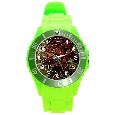 Beyond Skulls Round Plastic Sport Watch Large from ArtsNow.com Front