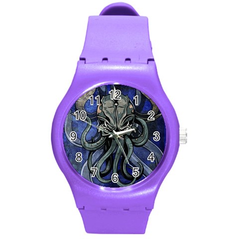 Kraken Round Plastic Sport Watch Medium from ArtsNow.com Front