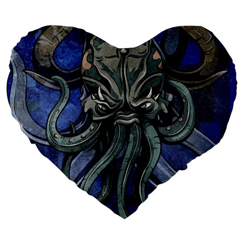 Kraken 19  Premium Heart Shape Cushion from ArtsNow.com Front