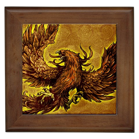 Phoenix Rising Framed Tile from ArtsNow.com Front