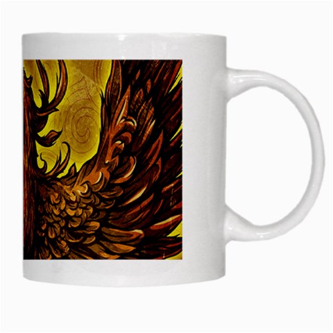 Phoenix Rising White Mug from ArtsNow.com Right