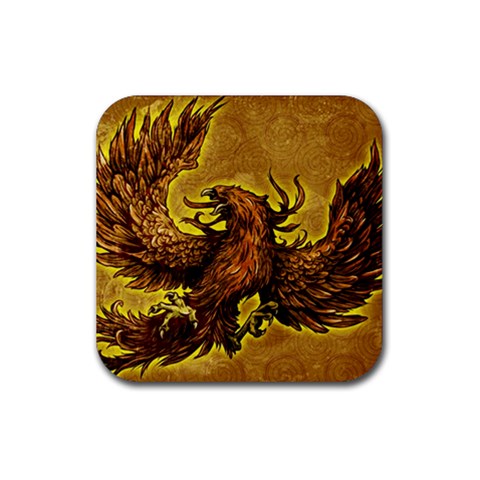 Phoenix Rising Rubber Coaster (Square) from ArtsNow.com Front