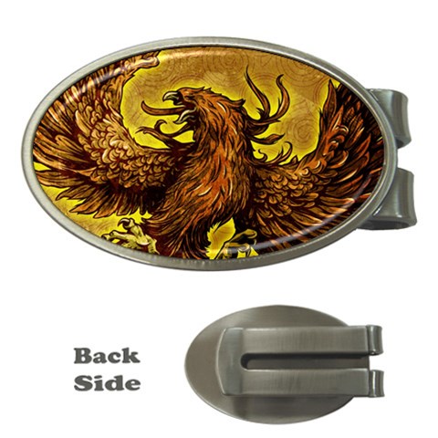 Phoenix Rising Money Clip (Oval) from ArtsNow.com Front