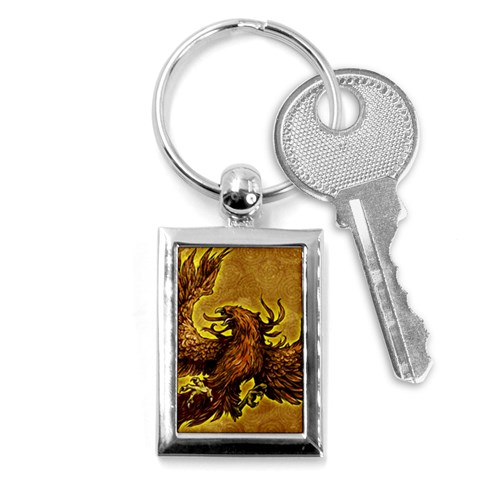 Phoenix Rising Key Chain (Rectangle) from ArtsNow.com Front