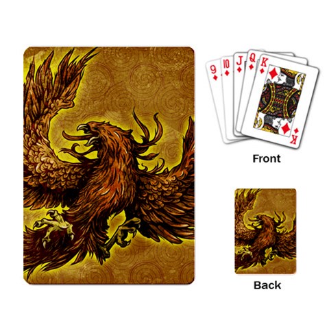 Phoenix Rising Playing Cards Single Design from ArtsNow.com Back