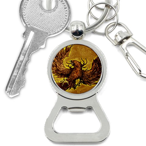 Phoenix Rising Bottle Opener Key Chain from ArtsNow.com Front