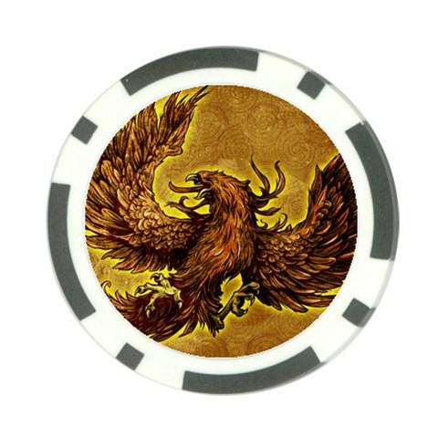 Phoenix Rising Poker Chip Card Guard from ArtsNow.com Front