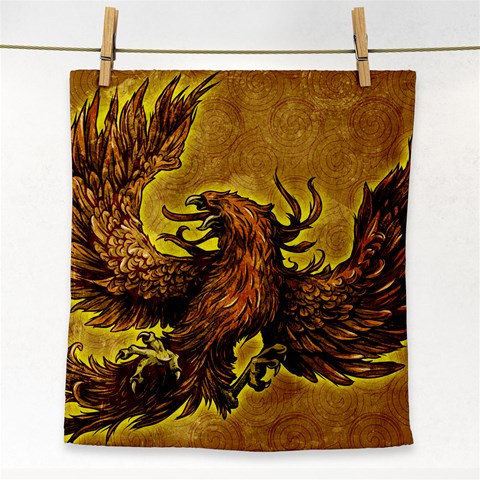 Phoenix Rising Face Towel from ArtsNow.com Front