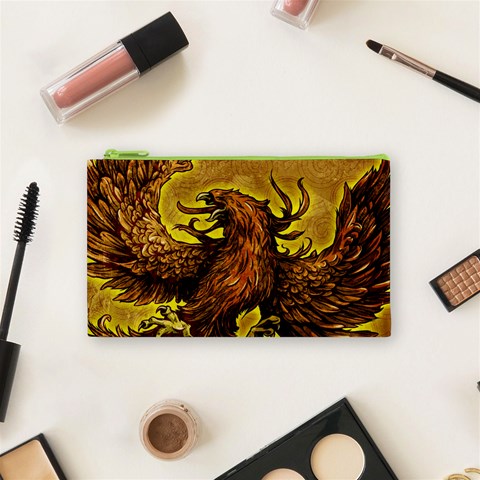 Phoenix Rising Cosmetic Bag (Small) from ArtsNow.com Front