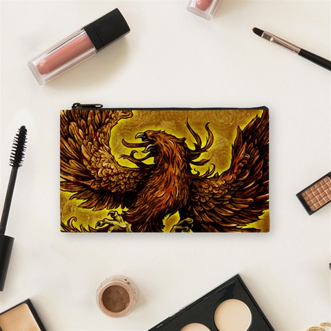 Phoenix Rising Cosmetic Bag (Small) from ArtsNow.com Front