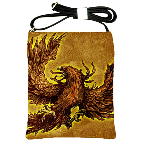 Phoenix Rising Shoulder Sling Bag from ArtsNow.com Front