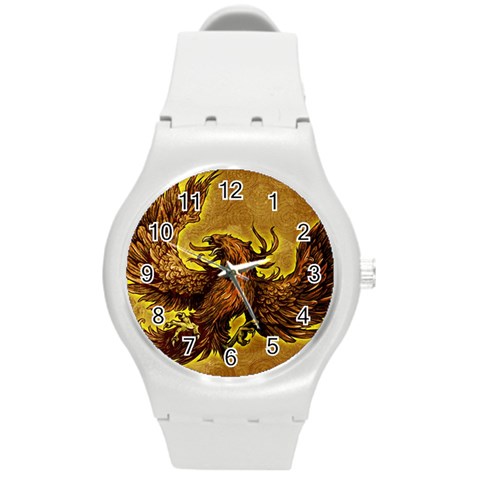 Phoenix Rising Round Plastic Sport Watch Medium from ArtsNow.com Front